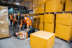 struck by object at work